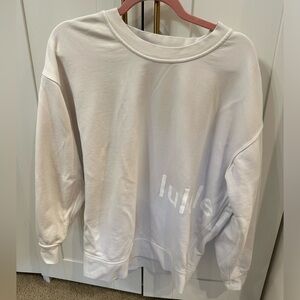 Lululemon Oversize Graphic White Sweatshirt